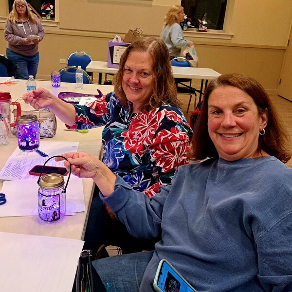 Making Halloween lanterns at our October Meeting