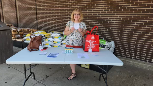 School Supply Drive Outside Jewel